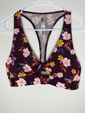 PINK Sports bra by Victoria’s Secret Floral bralette Medium purple activewear